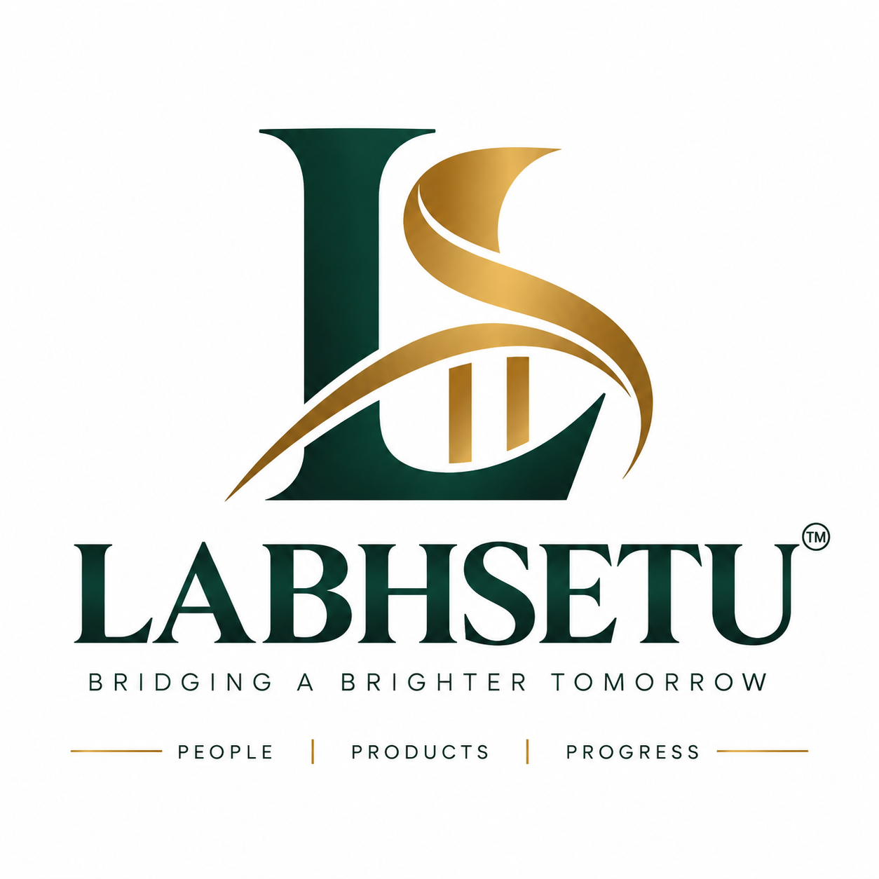 LABHSETU logo: Bridging a Brighter Tomorrow — People, Products, Progress